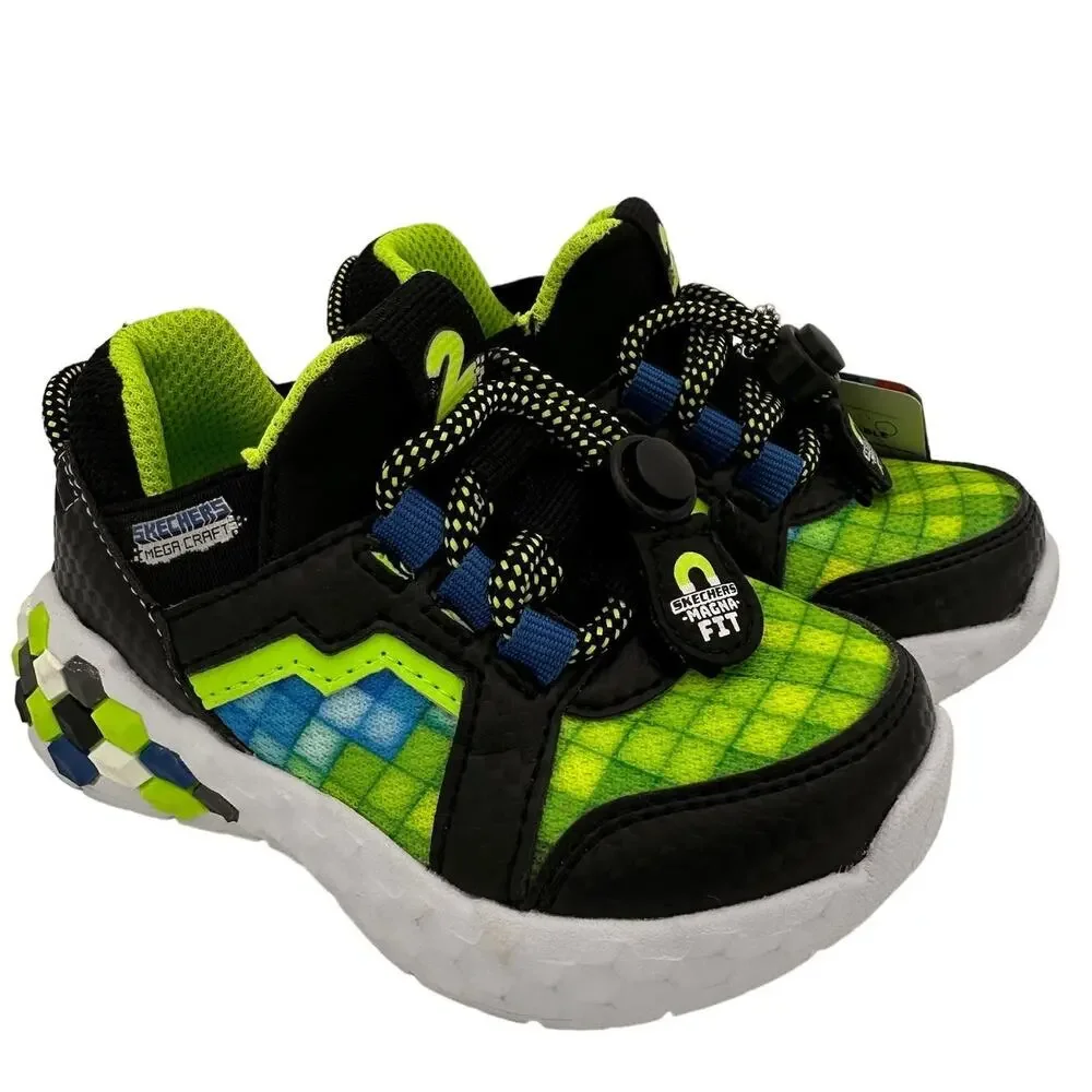 Skechers Air-Cooled Memory Foam Minecraft Mega-Craft Sneakers Size 5 NWT